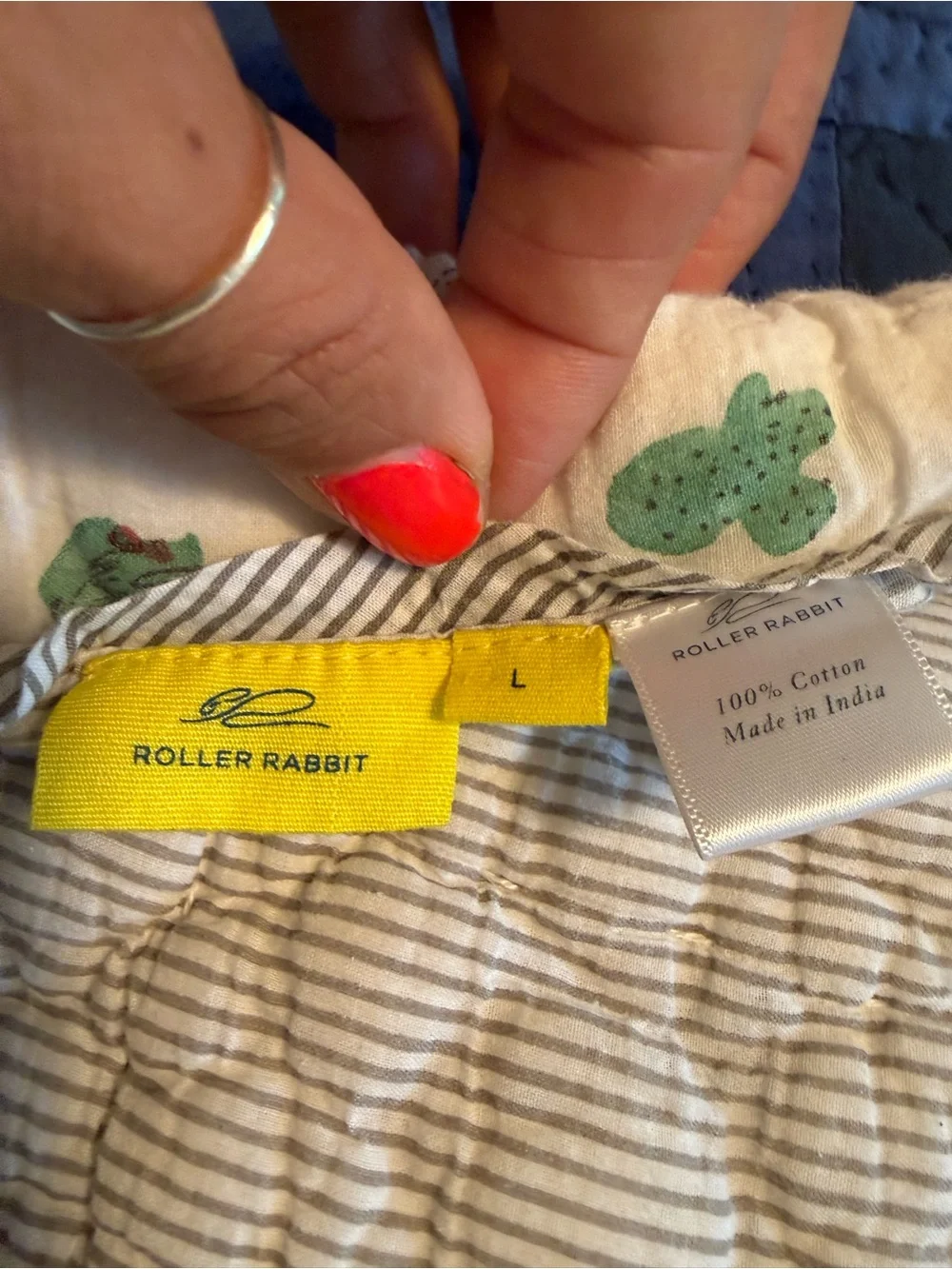 Roberta Roller Rabbit Fox& Cacti Baby Quilt Blanket